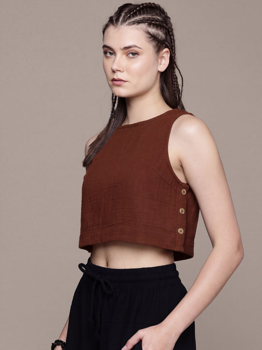 Wildflower Sleeveless Crop Top