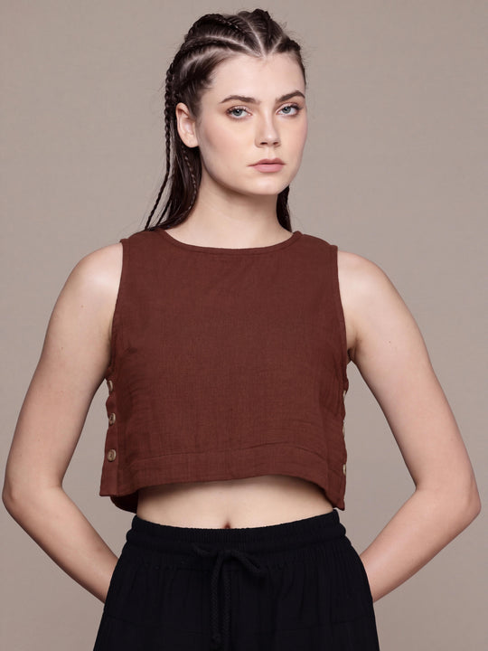 Wildflower Sleeveless Crop Top