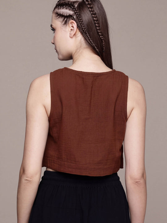 Wildflower Sleeveless Crop Top