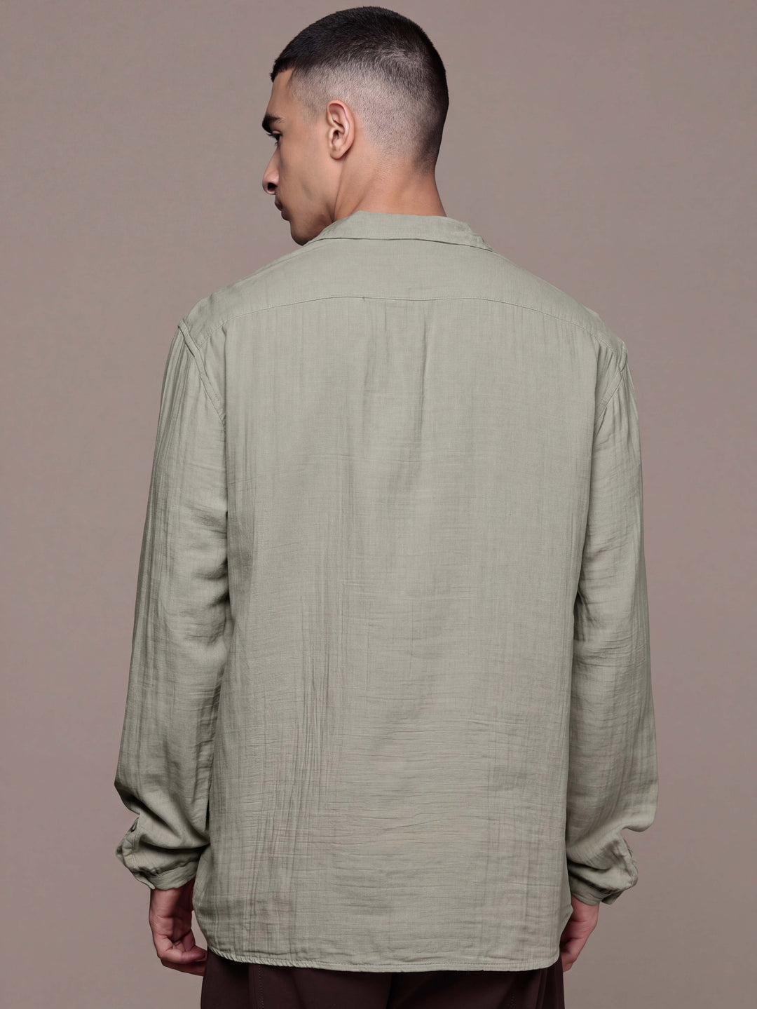 Unbound Open Collar Popover Shirt