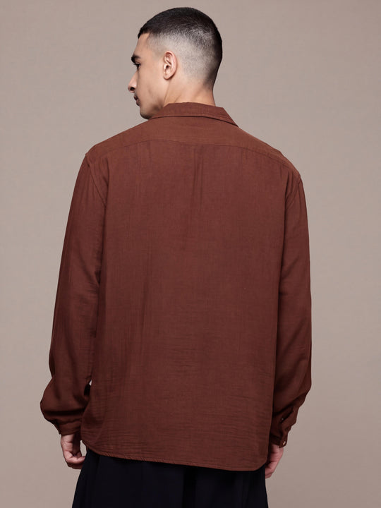 Unbound Open Collar Popover Shirt