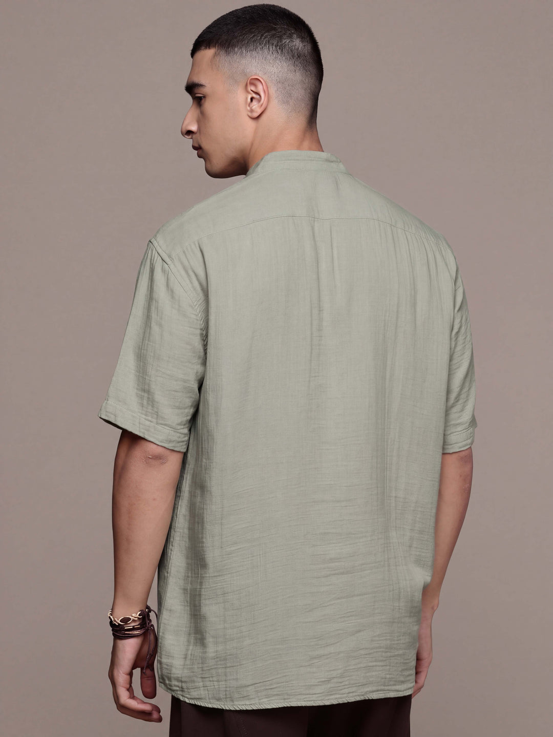 Nomad Band Collar Half Sleeve Kurta