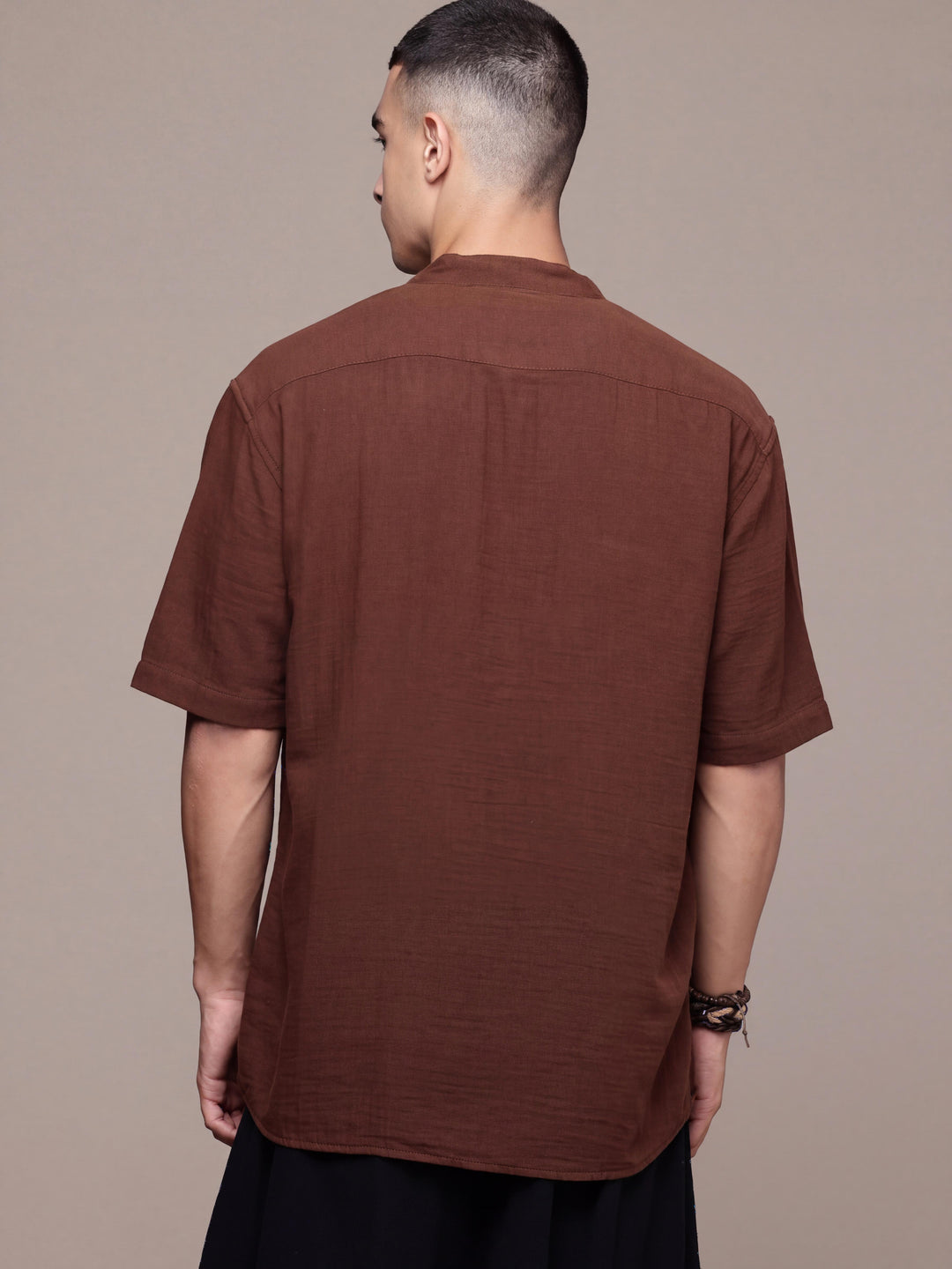 Nomad Band Collar Half Sleeve Kurta