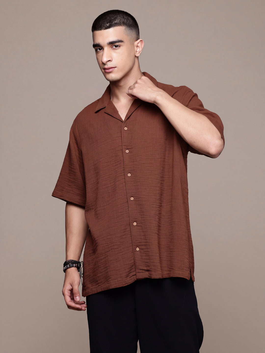 Cuban Crinkle Cotton Shirt
