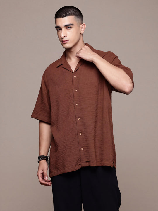 Cuban Crinkle Cotton Shirt