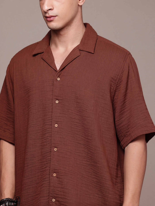Cuban Crinkle Cotton Shirt