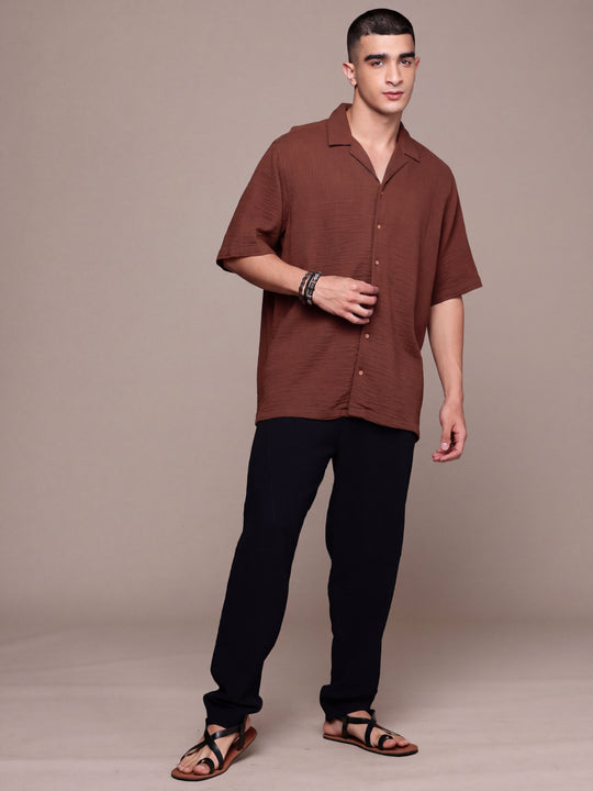 Cuban Crinkle Cotton Shirt