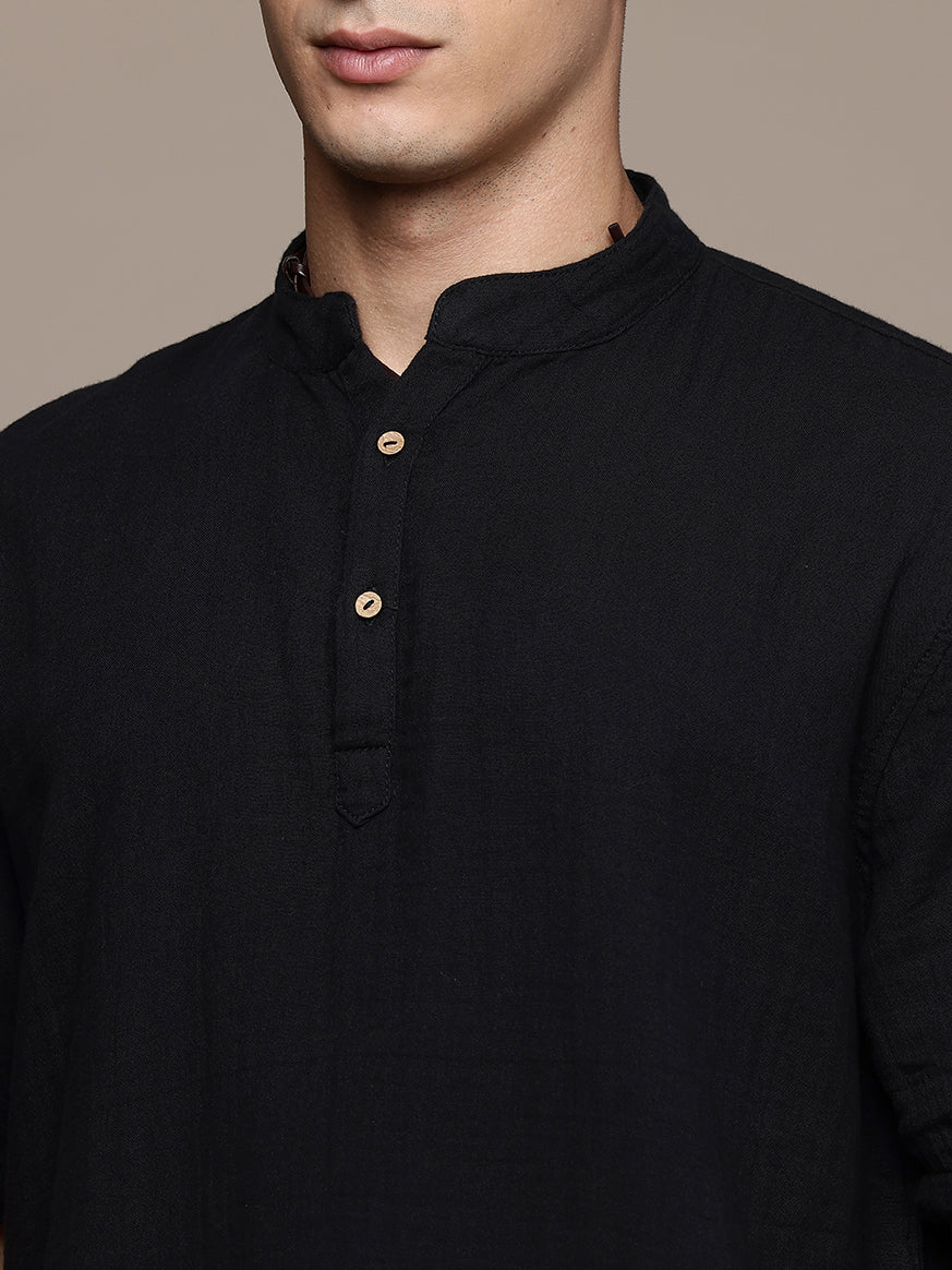 Nomad Band Collar Half Sleeve Kurta