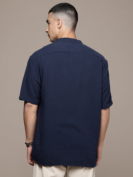 Nomad Band Collar Half Sleeve Kurta