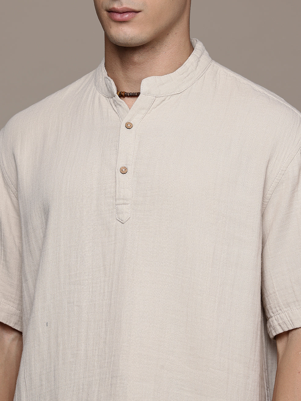 Nomad Band Collar Half Sleeve Kurta