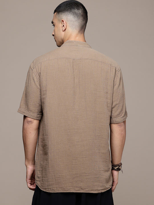 Nomad Band Collar Half Sleeve Kurta