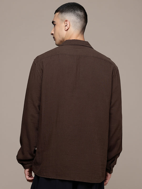 Unbound Open Collar Popover Shirt