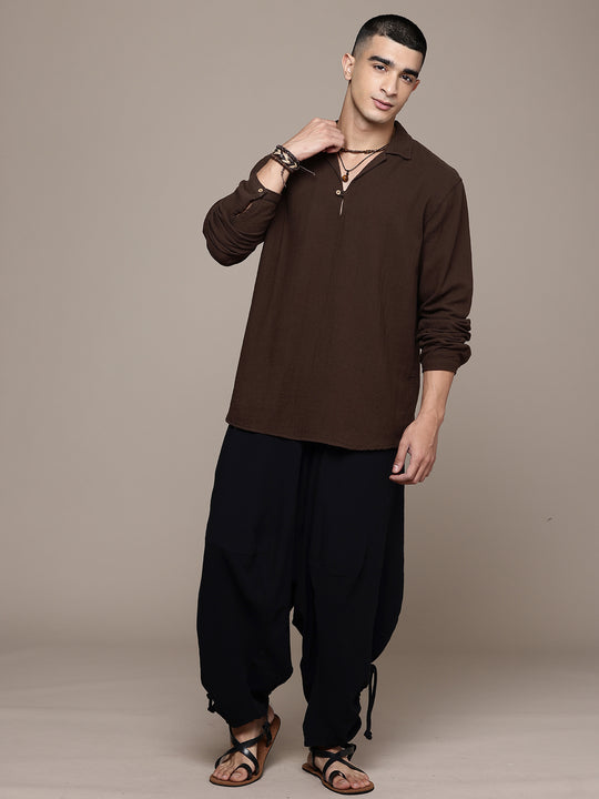 Unbound Open Collar Popover Shirt