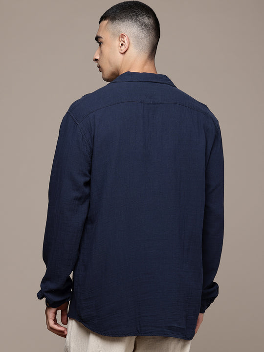 Unbound Open Collar Popover Shirt