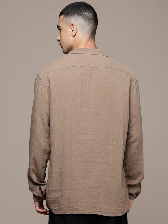 Unbound Open Collar Popover Shirt
