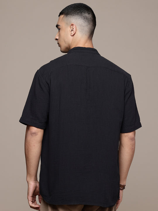 Rooted Split Neck Cotton Kurta