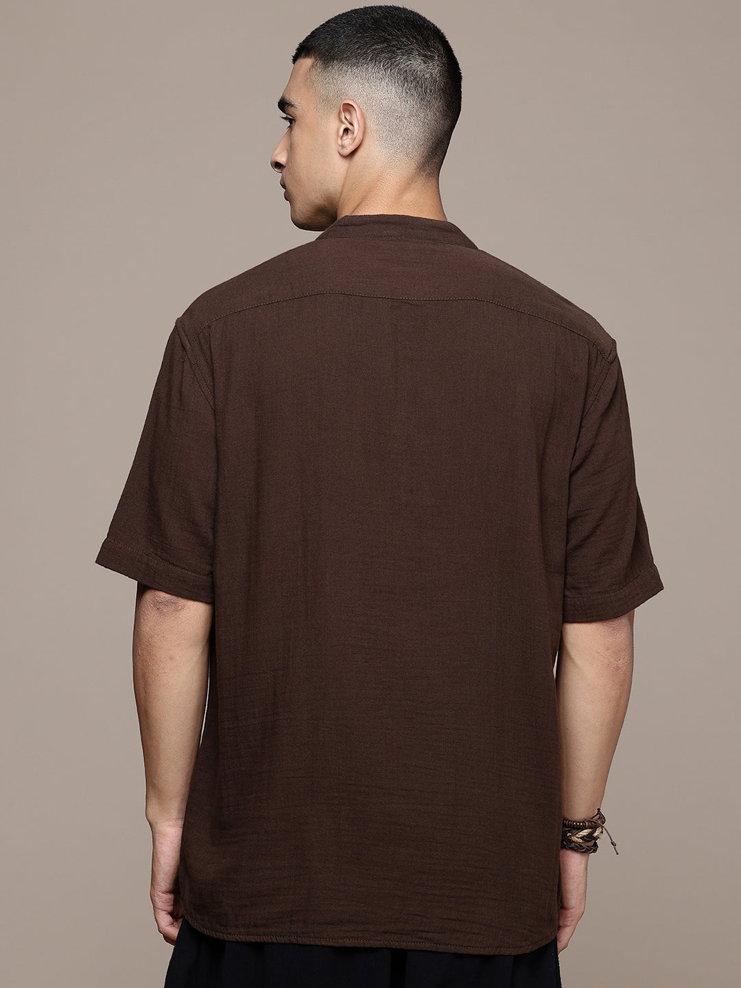 Rooted Split Neck Cotton Kurta