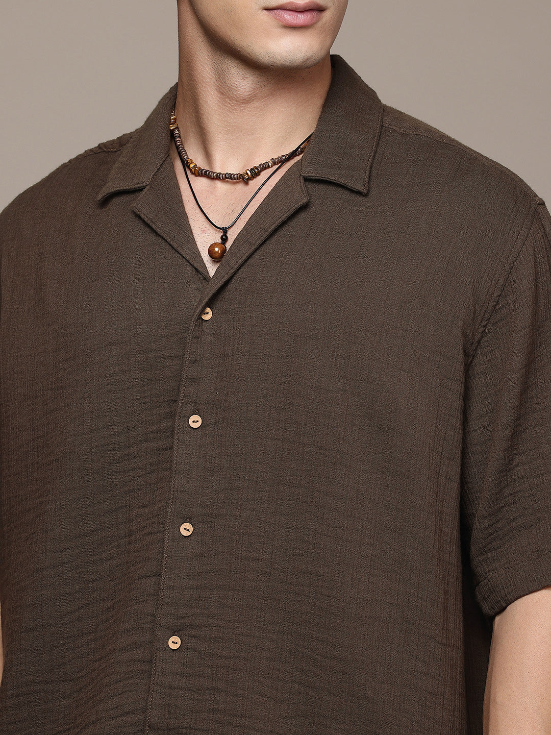 Cuban Crinkle Cotton Shirt
