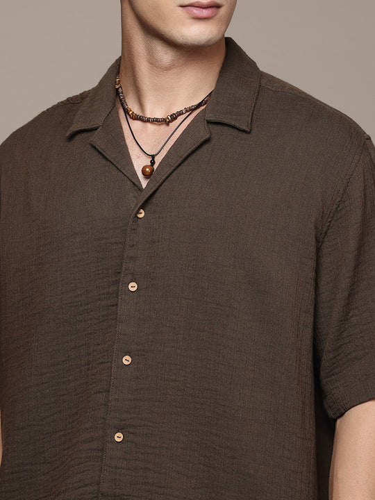Cuban Crinkle Cotton Shirt