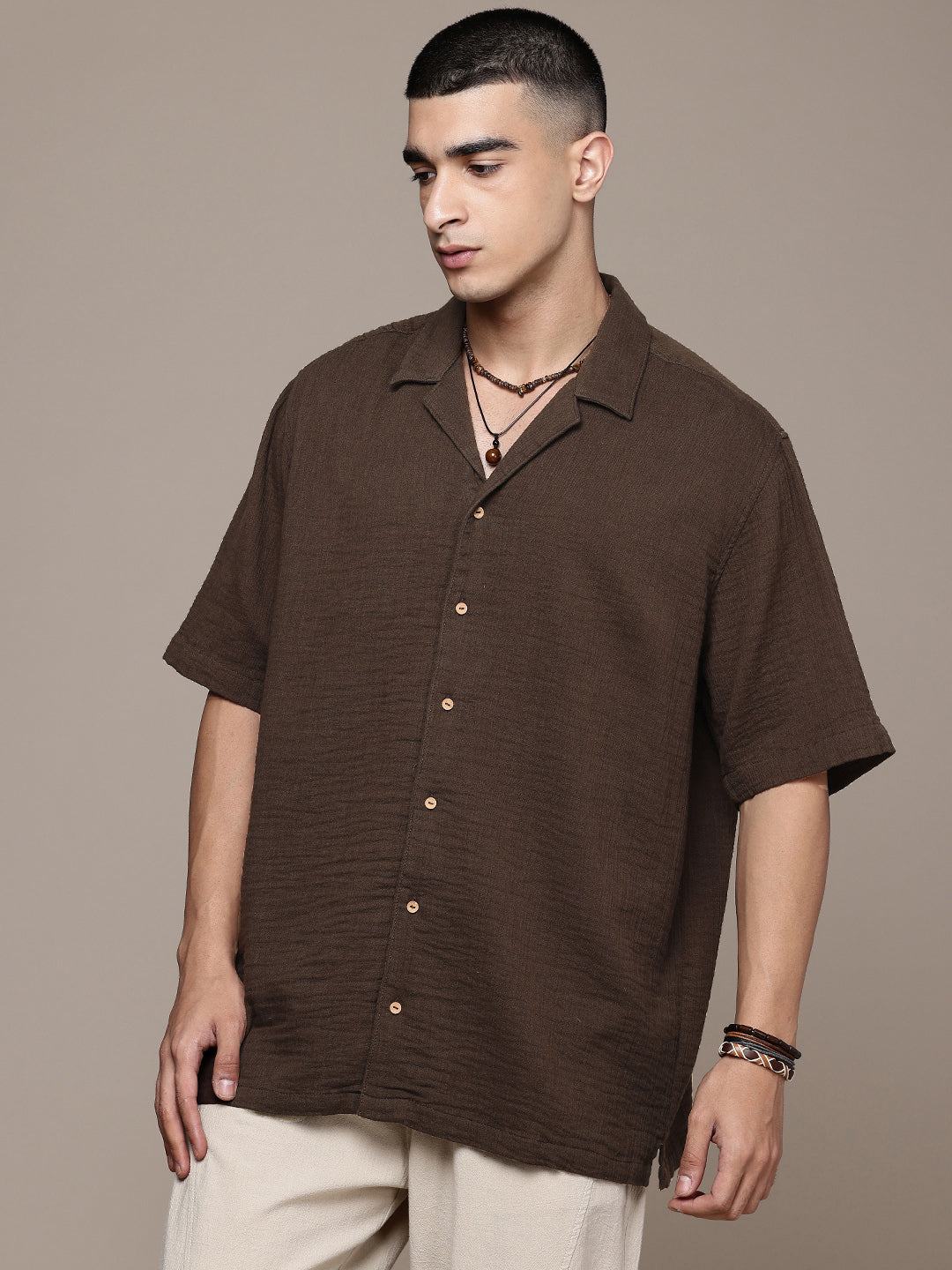 Cuban Crinkle Cotton Shirt