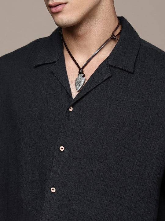 Cuban Crinkle Cotton Shirt