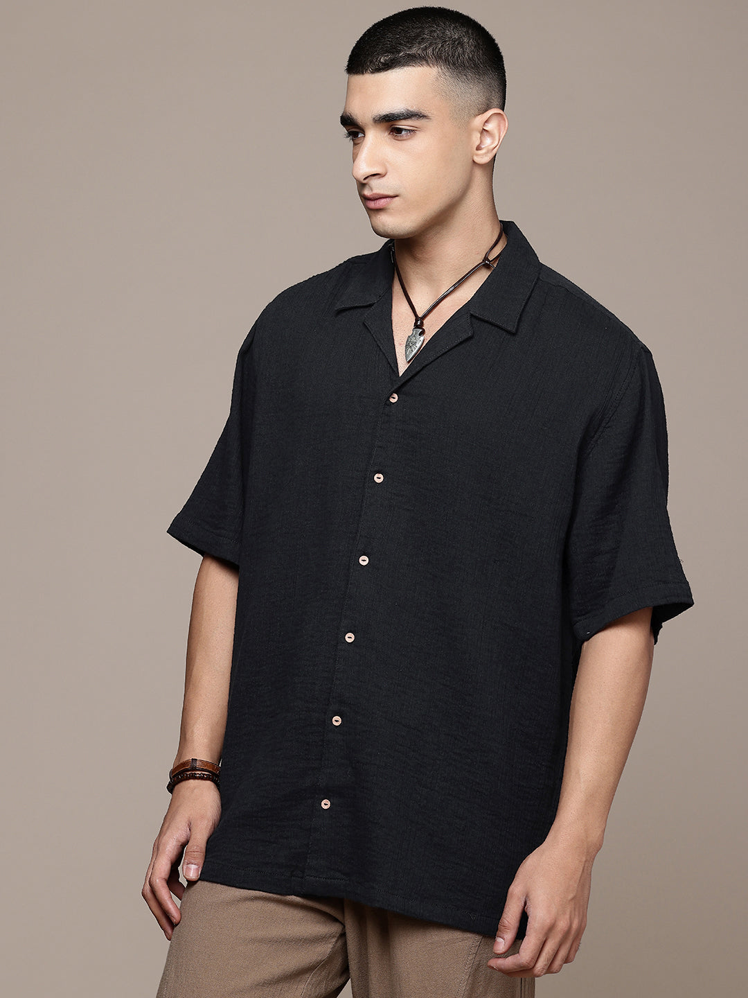Cuban Crinkle Cotton Shirt