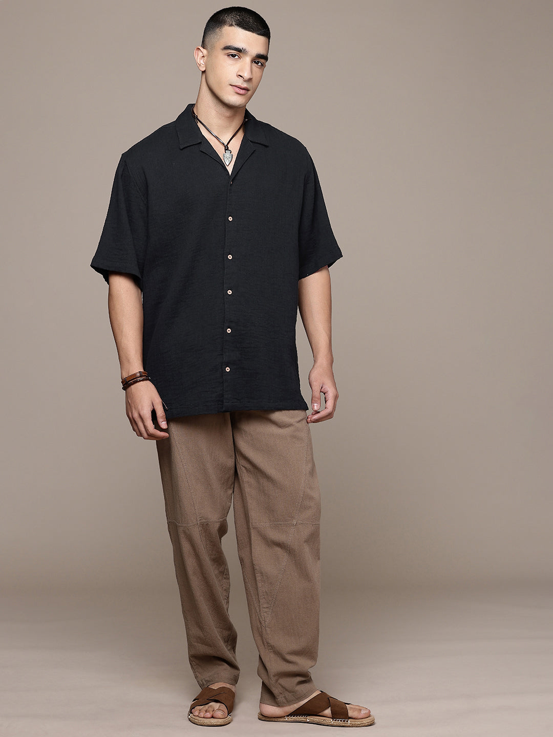 Cuban Crinkle Cotton Shirt