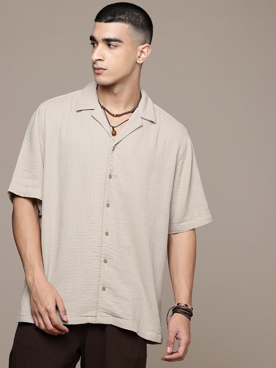 Cuban Crinkle Cotton Shirt