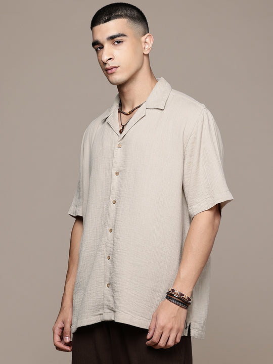 Cuban Crinkle Cotton Shirt