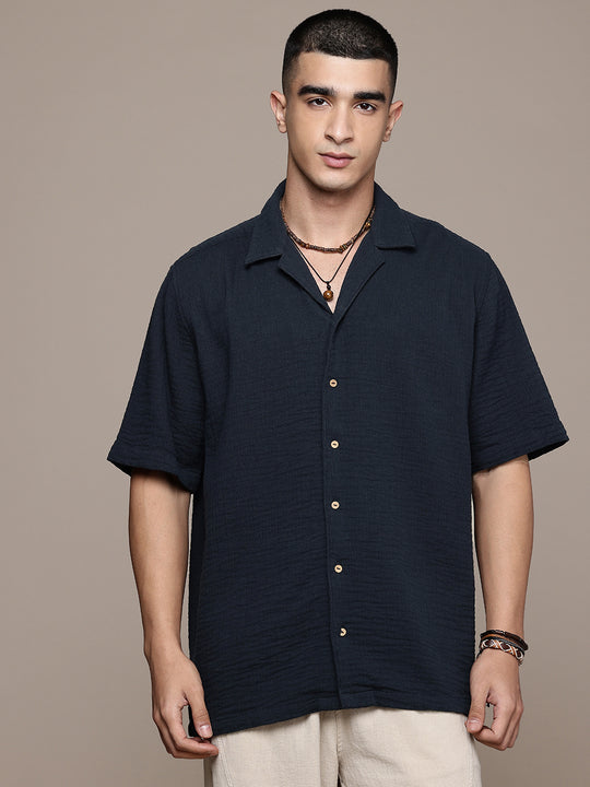 Cuban Crinkle Cotton Shirt