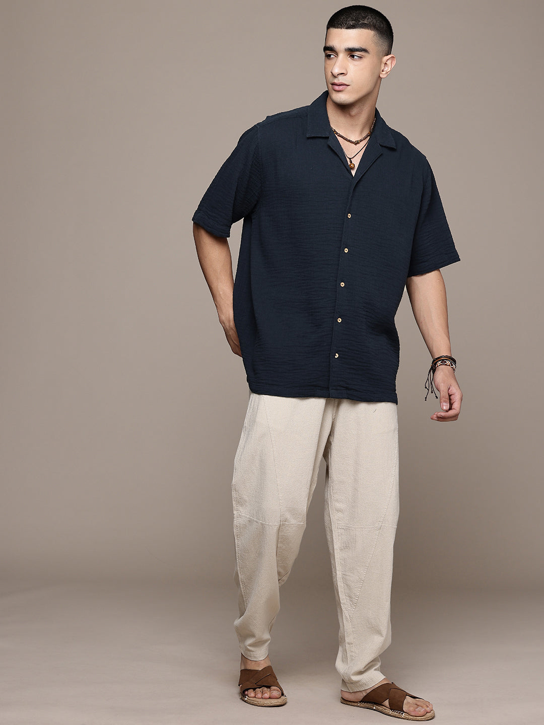 Cuban Crinkle Cotton Shirt