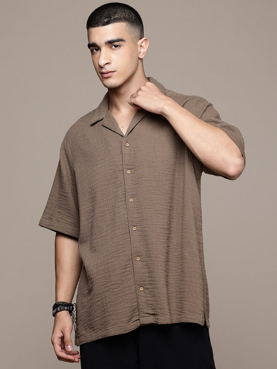 Cuban Crinkle Cotton Shirt