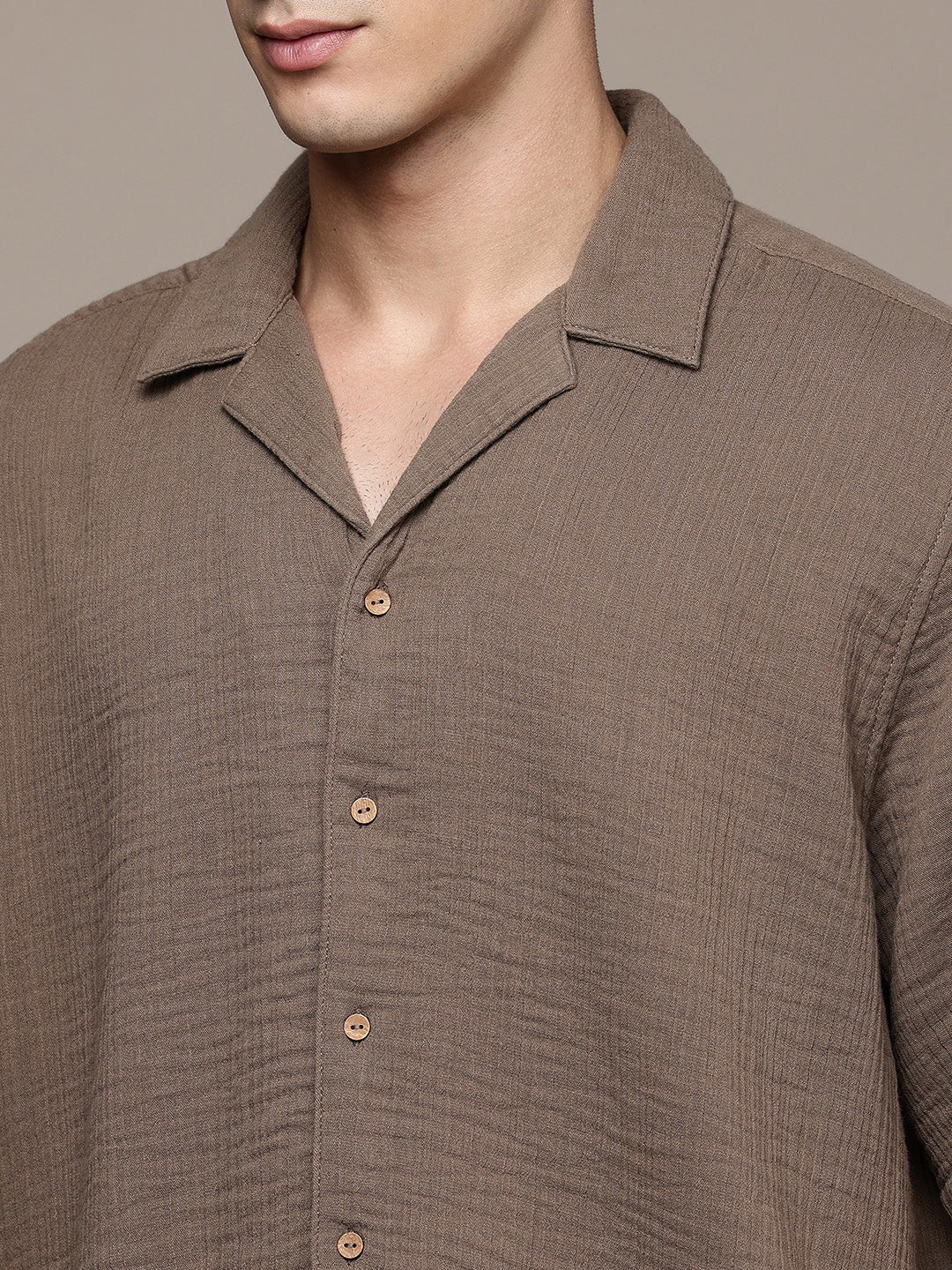 Cuban Crinkle Cotton Shirt