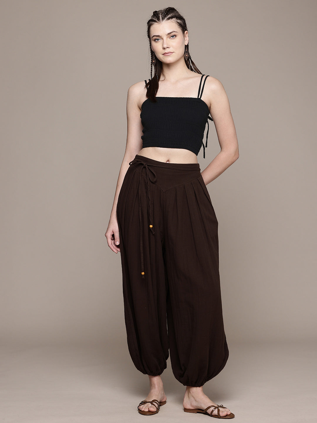 Smocked Spaghetti Cotton Cami Top