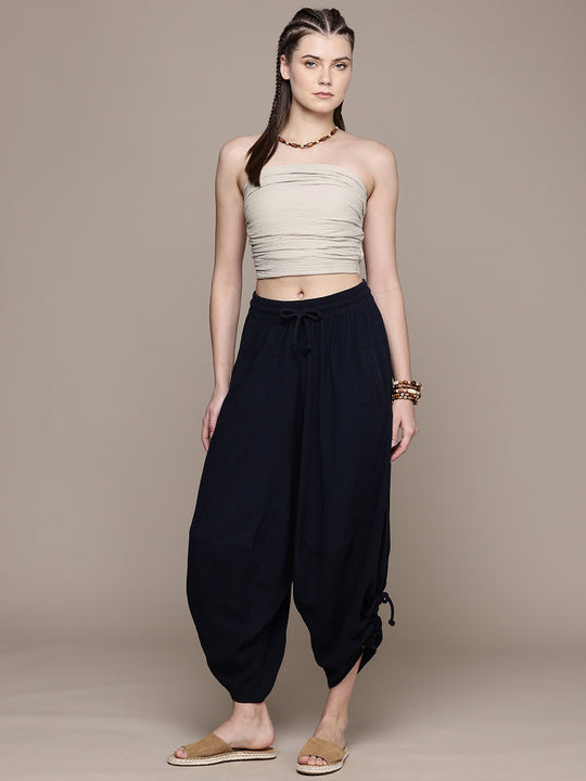 Ruched Bandeau Cotton Tube Top