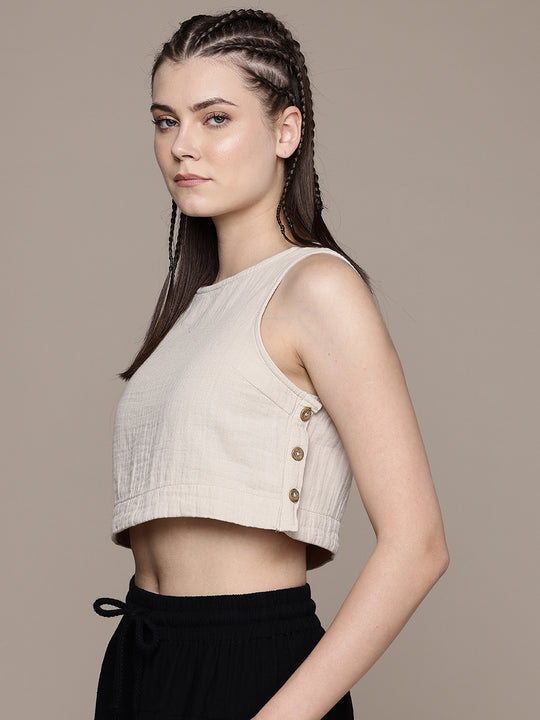 Wildflower Sleeveless Crop Top