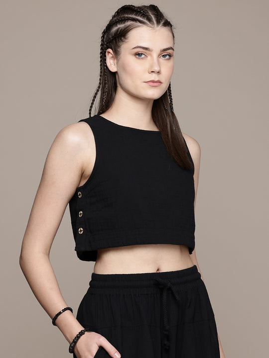 Wildflower Sleeveless Crop Top