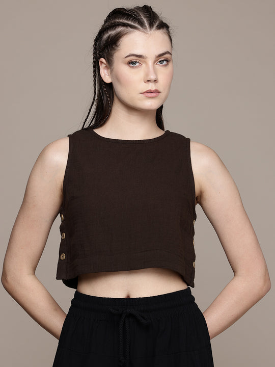 Wildflower Sleeveless Crop Top