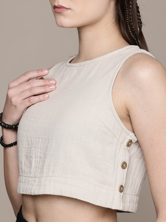 Wildflower Sleeveless Crop Top