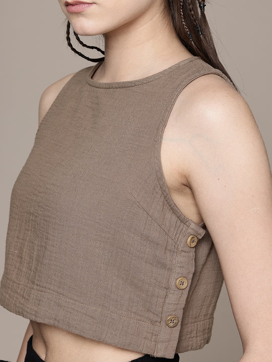 Wildflower Sleeveless Crop Top