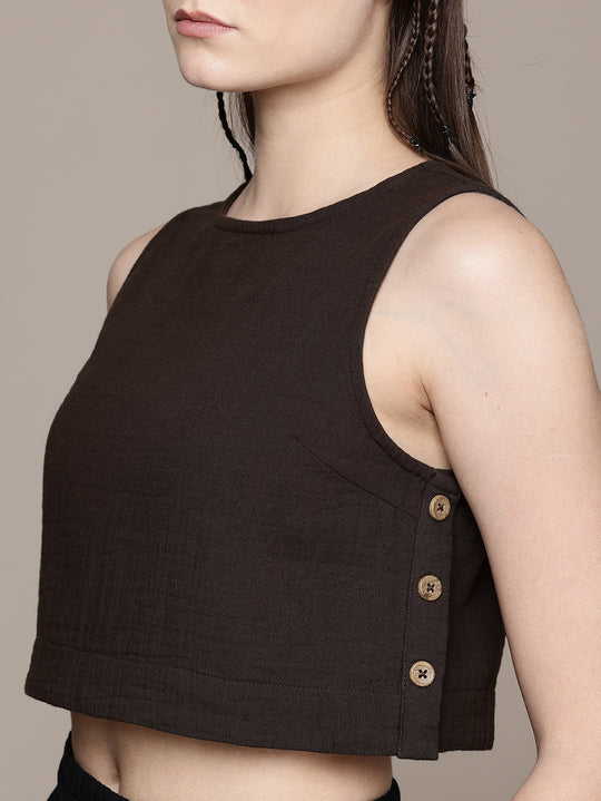 Wildflower Sleeveless Crop Top