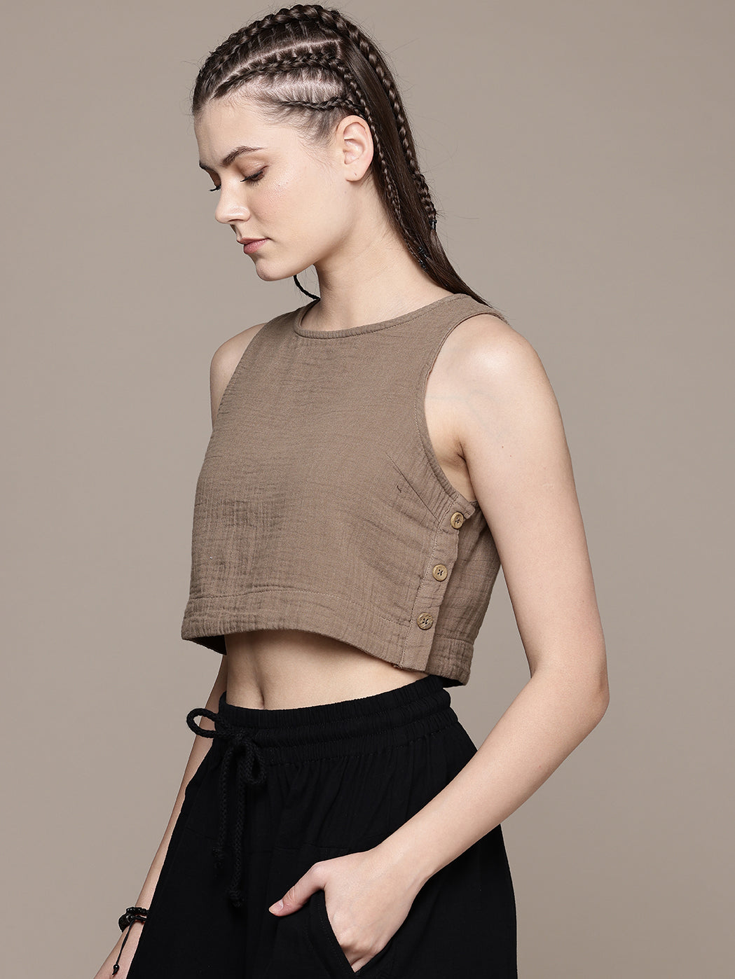 Wildflower Sleeveless Crop Top