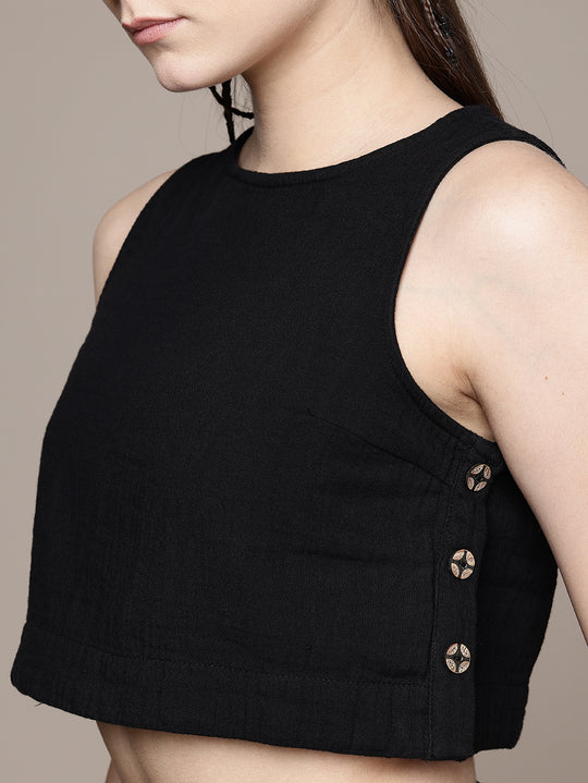 Wildflower Sleeveless Crop Top