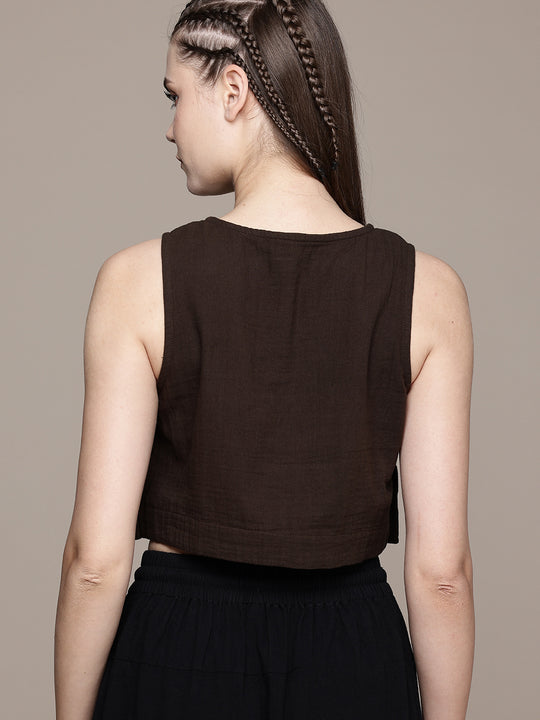 Wildflower Sleeveless Crop Top