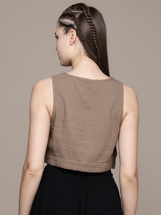 Wildflower Sleeveless Crop Top