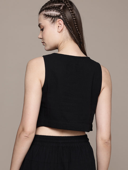 Wildflower Sleeveless Crop Top